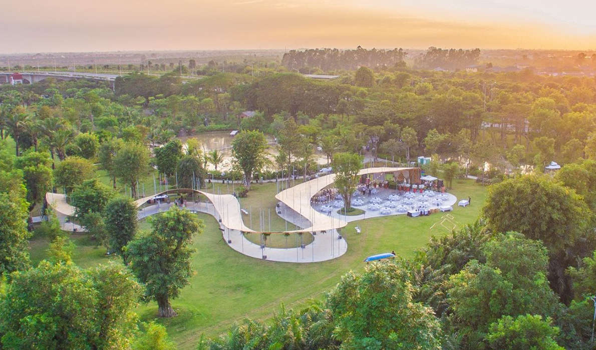 Đồi giấy bồi Paper Pavilion - địa điểm tạo nên đám cưới nên thơ
