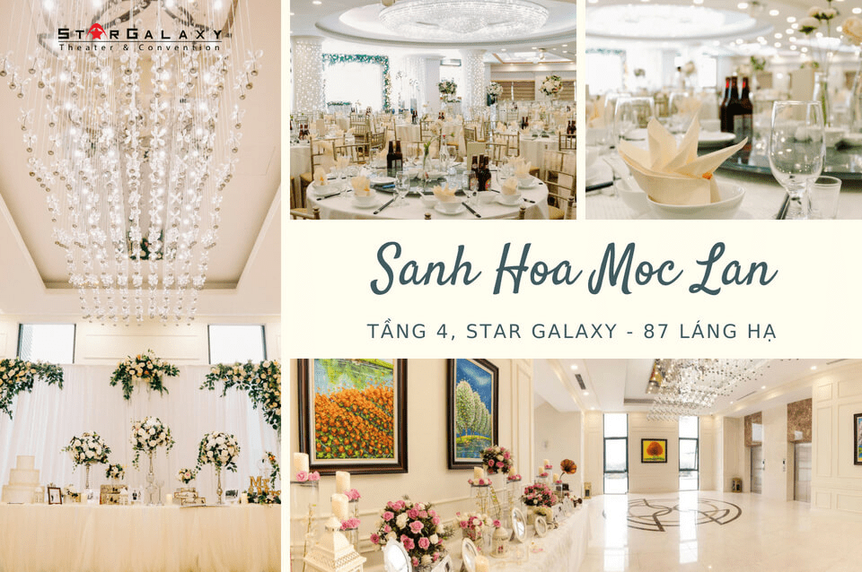 Sảnh tiệc phục vụ cho những buổi tiệc báo hỷ, lễ cưới vừa và nhỏ (Nguồn: Star Galaxy)