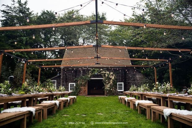 tổ chức sự kiện ngoài trời phong cách rustic